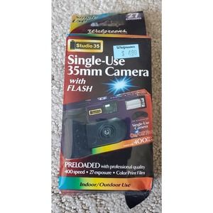 Studio 35 Single-use 35mm Camera with Flash New In Package Walgreens